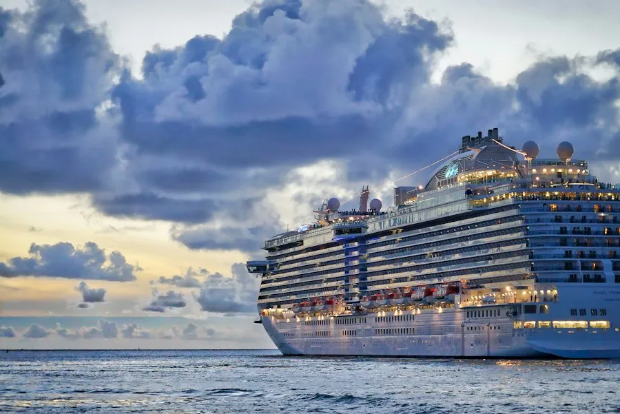 Cruise ship at sea