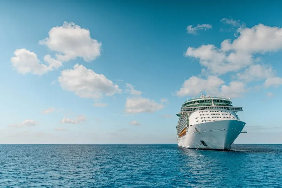 Cruise ship at sea