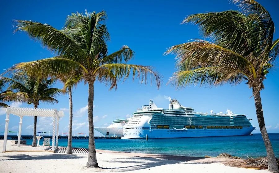 Cruise ship at sea