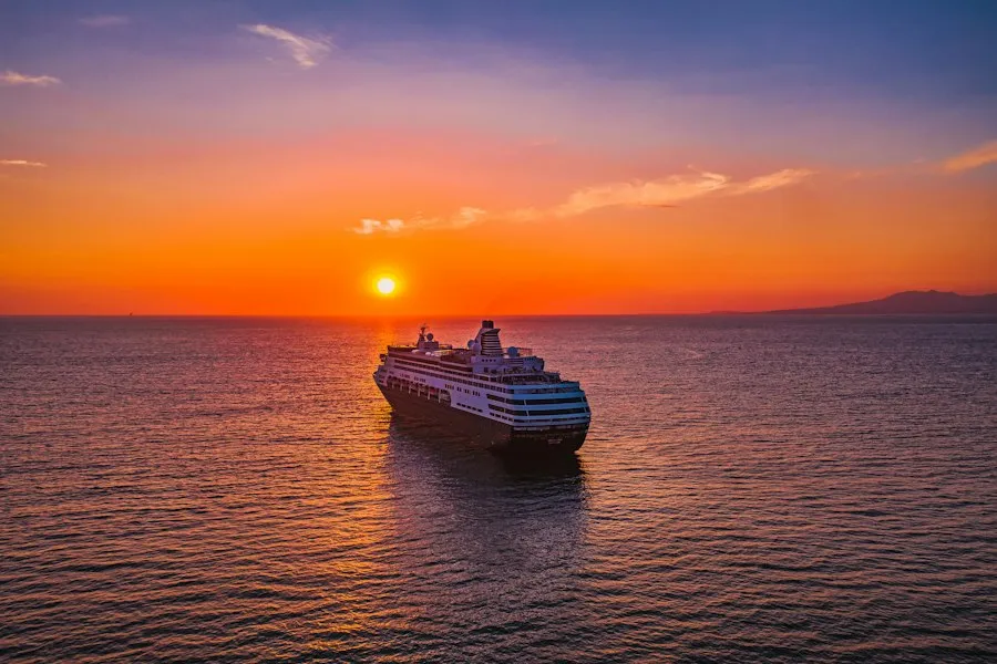 Cruise ship at sea