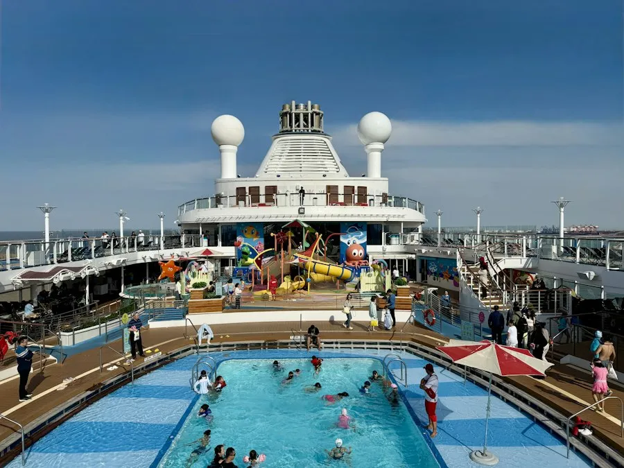 Cruise ship at sea